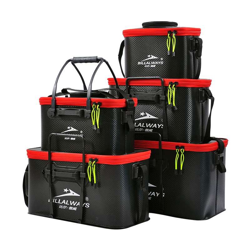 BILL HUMVEE'S EVA WITH THICK FISH DRUMS OF LIVE FISH, FOLDING MULTIPURPOSE FISH DRUMS, BOXING AND BUCKETING